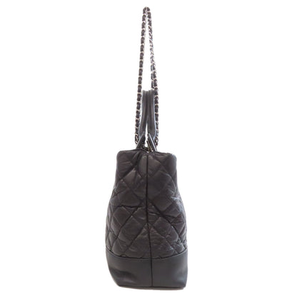 Chanel Tote Bag Leather Black Quilting Matrasse 2Way