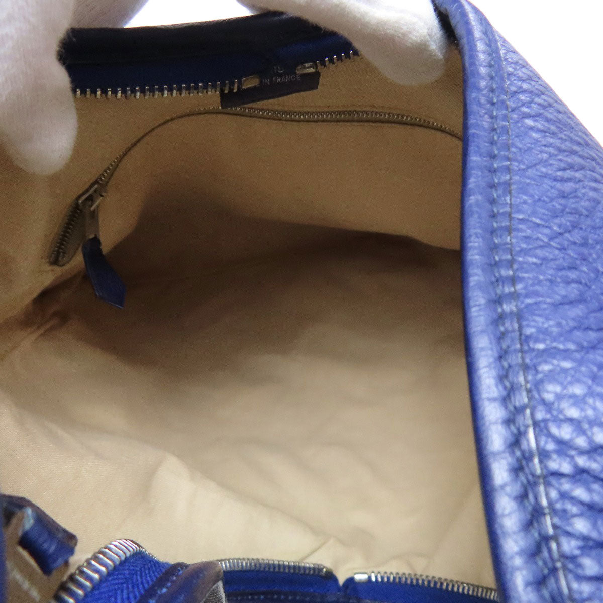 Hermes Tote Bag Togo Blue Masai Silvermetal