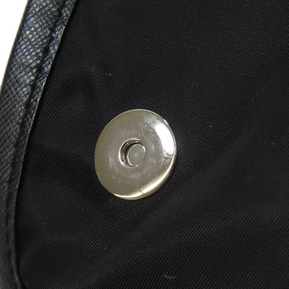 Prada Tote Bag Nylon Black Logometal Human Motif