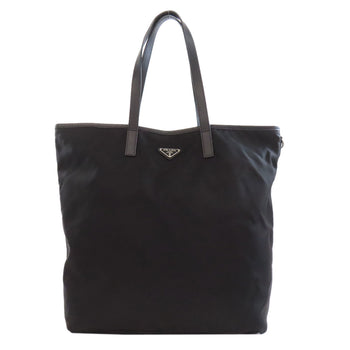 Prada Tote Bag Nylon Black Logometal Human Motif