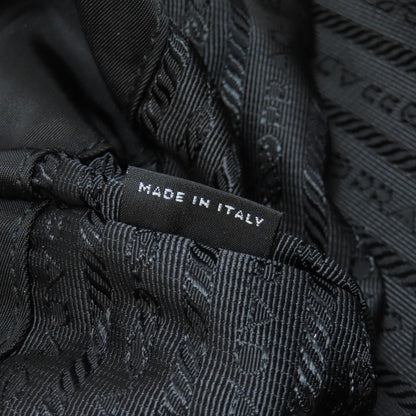 Prada Tote Bag Nylon Black Logometal Human Motif