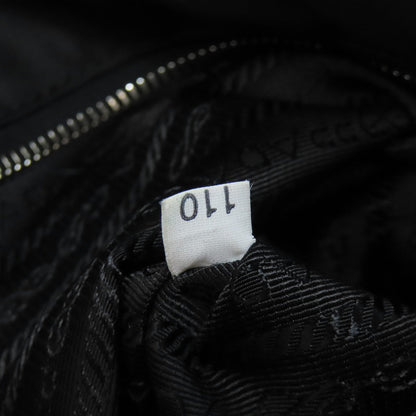Prada Tote Bag Nylon Black Logometal Human Motif
