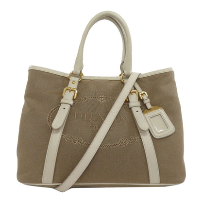 Prada Tote Bag Bn2832 Canvas Brown 2Way