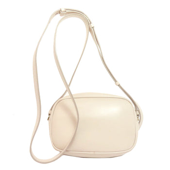 Salvatore Ferragamo Shoulder Bag Leather White Vara Ribbon