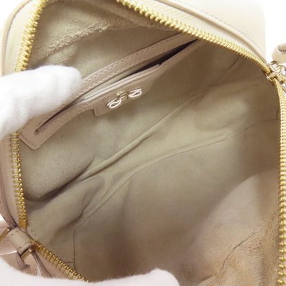 Salvatore Ferragamo Shoulder Bag Leather White Vara Ribbon