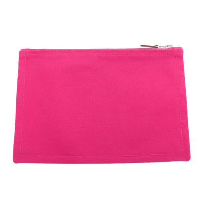 Hermes Accessory Pouch Canvas Pink Logo