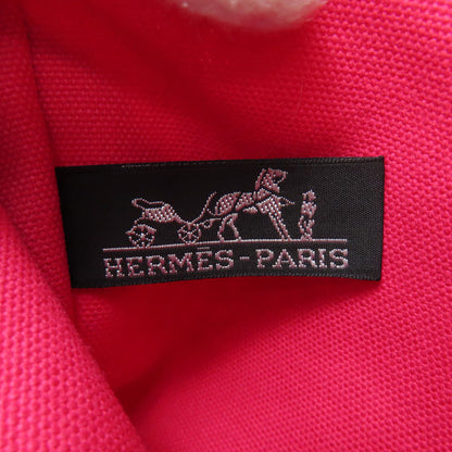 Hermes Accessory Pouch Canvas Pink Logo