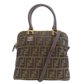 Fendi Handbag Canvas Brown Zucca Pattern 2Way