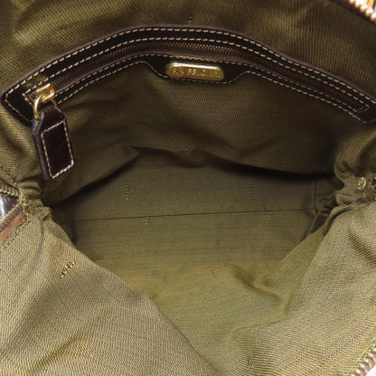 Fendi Handbag Canvas Brown Zucca Pattern 2Way
