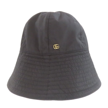 Gucci Hat 729470 Nylon Black Gg Bucket Hat