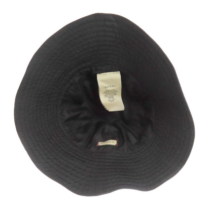 Gucci Hat 729470 Nylon Black Gg Bucket Hat