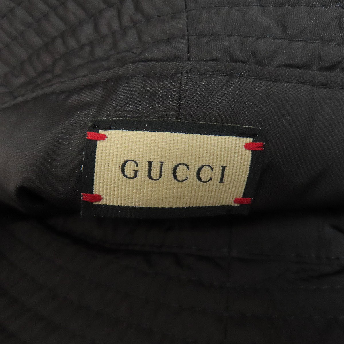 Gucci Hat 729470 Nylon Black Gg Bucket Hat