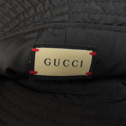 Gucci Hat 729470 Nylon Black Gg Bucket Hat