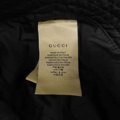 Gucci Hat 729470 Nylon Black Gg Bucket Hat