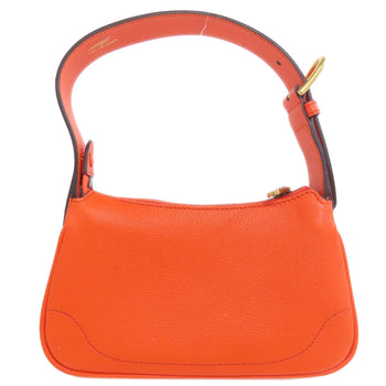 Gucci Handbag 739076 Calfskin Orange Aphrodite Gg Marmont