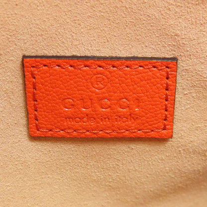 Gucci Handbag 739076 Calfskin Orange Aphrodite Gg Marmont