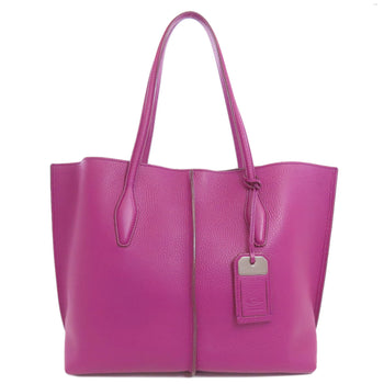 Tods Tote Bag Calfskin Purple Joy