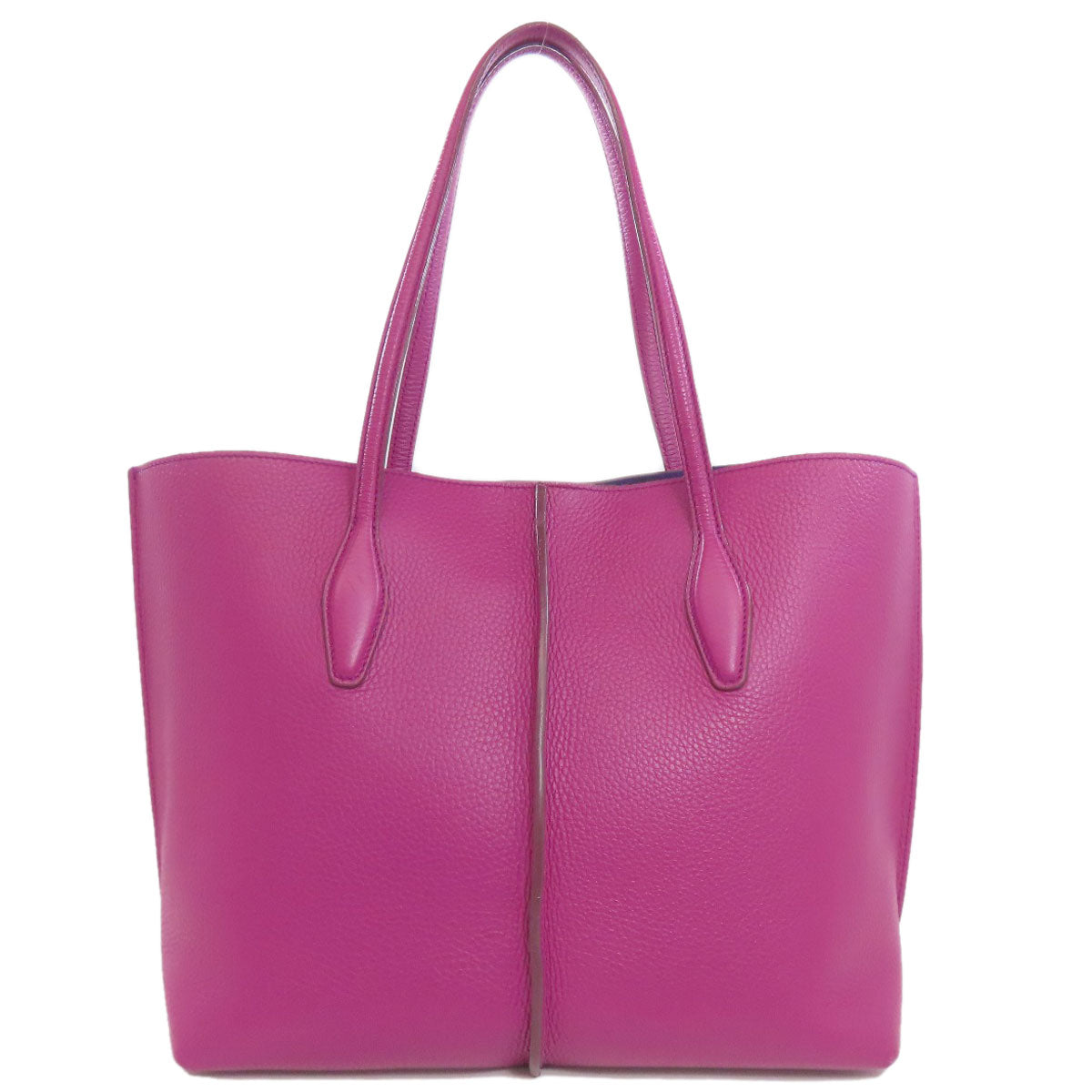 Tods Tote Bag Calfskin Purple Joy