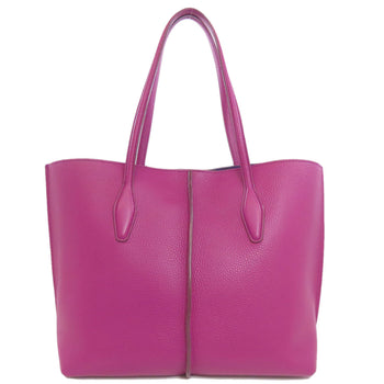 Tods Tote Bag Calfskin Purple Joy