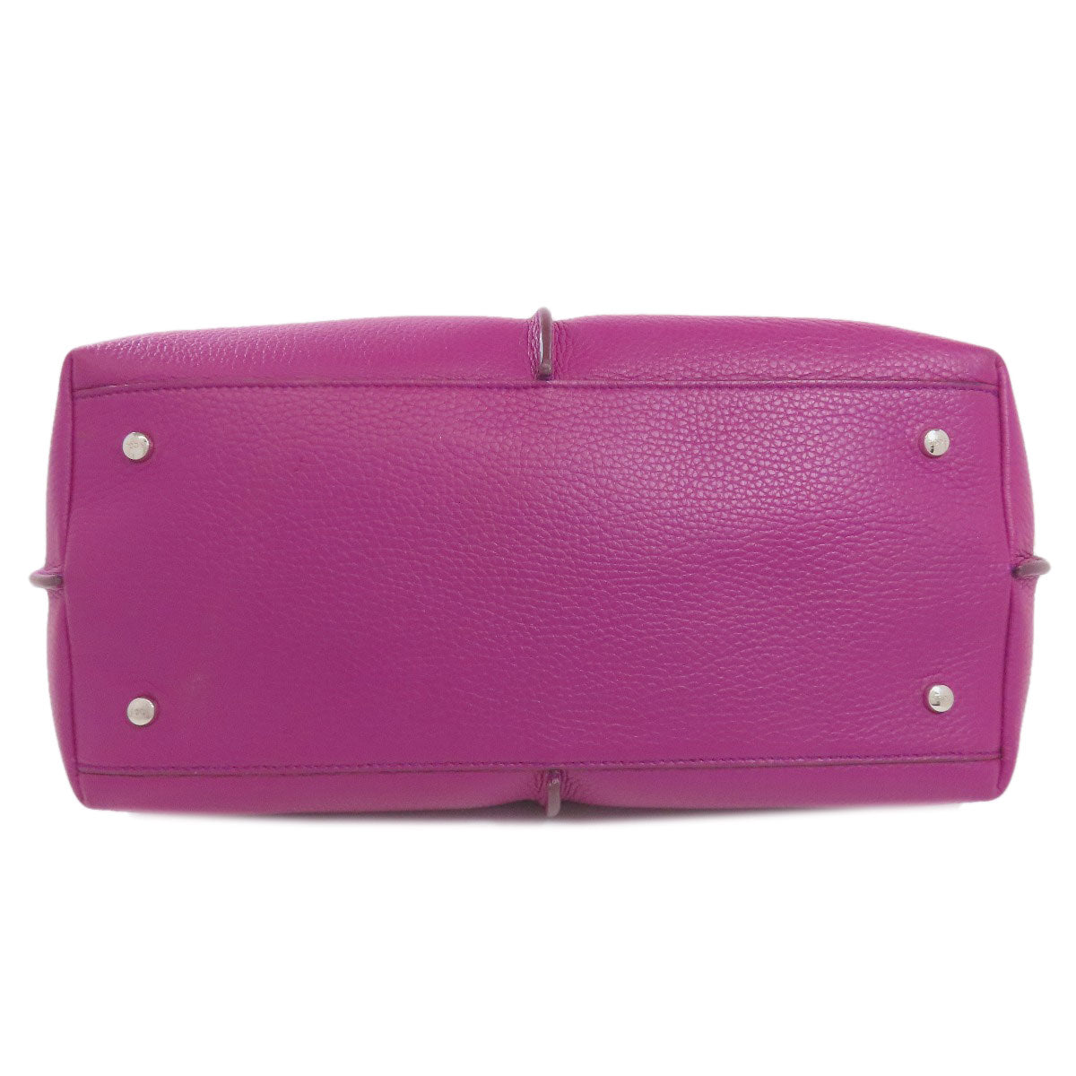 Tods Tote Bag Calfskin Purple Joy