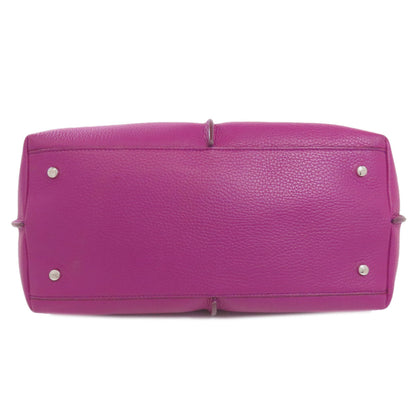 Tods Tote Bag Calfskin Purple Joy