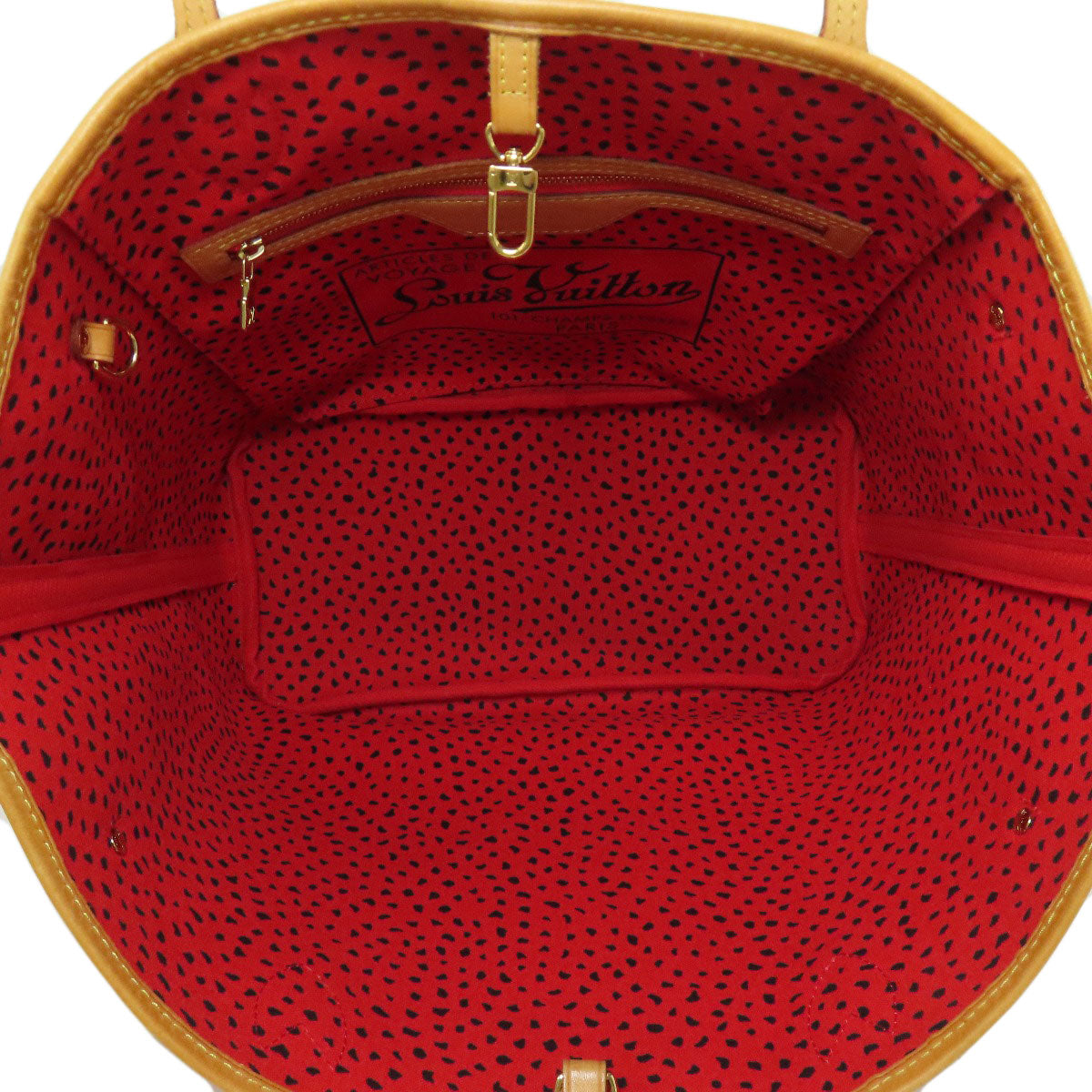 Louis Vuitton Tote Bag M40686 Monogram Canvas Red Yayoi Kusama Collaboration Neverfull Mm