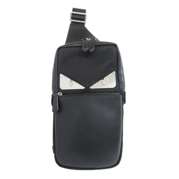 Fendi Sling Bag Leather Black Monster Bugs Eye