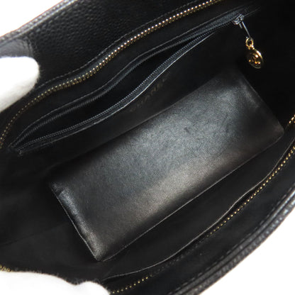 Chanel Tote Bag Grained Calfskin Skin Black Replica Tote Gold Metal