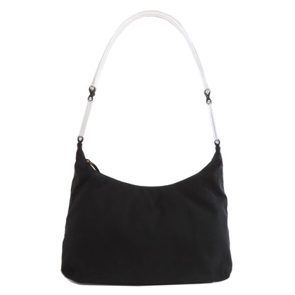 Prada Shoulder Bag Nylon Black Logometal