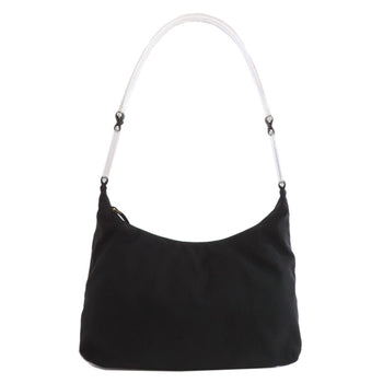 Prada Shoulder Bag Nylon Black Logometal