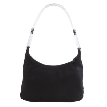 Prada Shoulder Bag Nylon Black Logometal