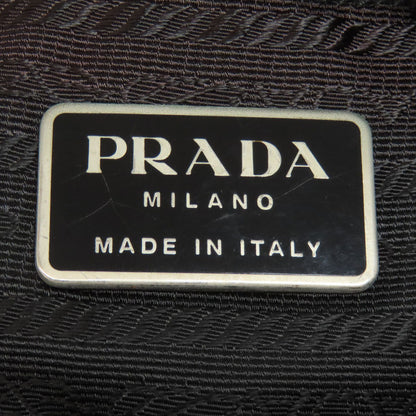 Prada Shoulder Bag Nylon Black Logometal