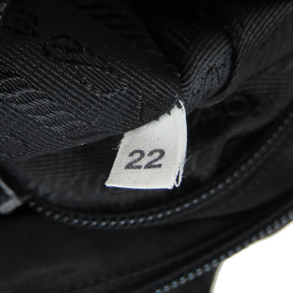 Prada Shoulder Bag Nylon Black Logometal