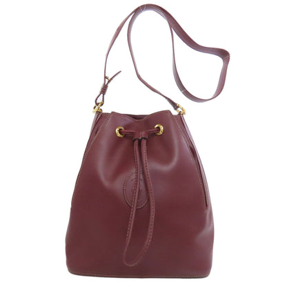 Cartier Shoulder Bag Calfskin Red Must Line