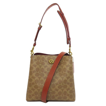 Coach Handbag C2890 Pvc Brown Willow Bucket Signature 2-Way