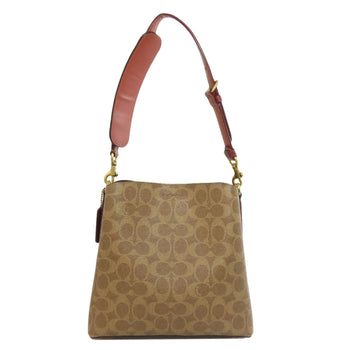Coach Handbag C2890 Pvc Brown Willow Bucket Signature 2-Way