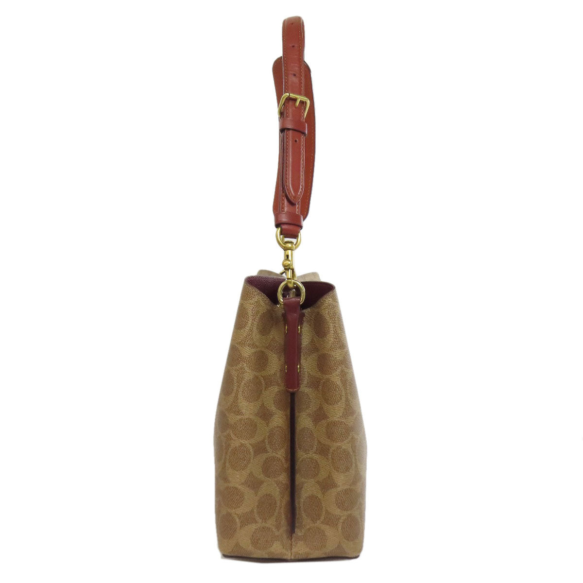 Coach Handbag C2890 Pvc Brown Willow Bucket Signature 2-Way