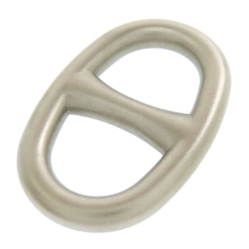 Hermes Scarf Ring Metallic Silver Chene Dunkle