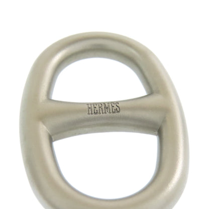 Hermes Scarf Ring Metallic Silver Chene Dunkle