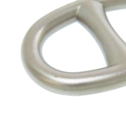 Hermes Scarf Ring Metallic Silver Chene Dunkle