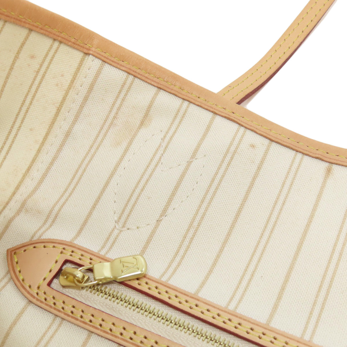 Louis Vuitton Tote Bag N41361 Damier Canvas White Neverfull Mm