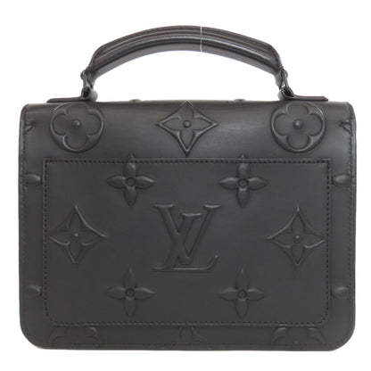 Louis Vuitton Handbag M58711 Calfskin Black Ambassador Pm