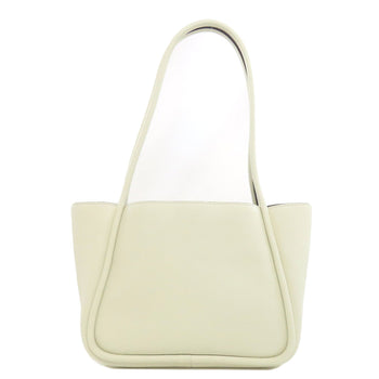 Prada Tote Bag Calfskin White Logometal