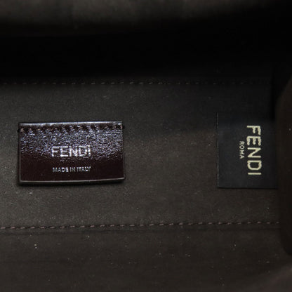 Fendi Handbag Calfskin Brown Shopper Small 2Way