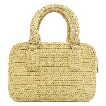 Miumiu Handbag Raffia Beige 2Way