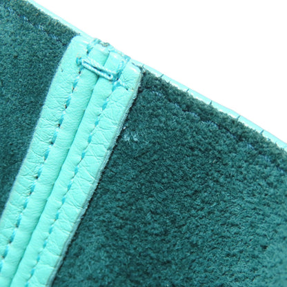 Tiffany&Co. Tote Bag Leather Blue Logo