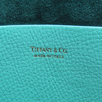 Tiffany&Co. Tote Bag Leather Blue Logo