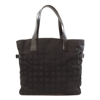 Chanel Tote Bag Nylon Jacquard Black New Travel Line Mm