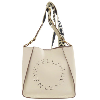 Stella Mccartney Shoulder Bag Polyester White Logo