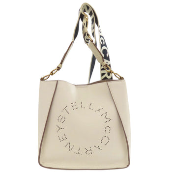 Stella Mccartney Shoulder Bag Polyester White Logo